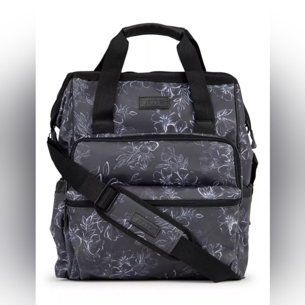 JuJuBe Dr Mom Multi-Carry Backpack Deluxe Diaper Bag - Floral Print